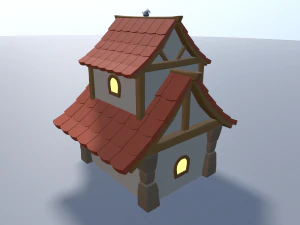 cartoon village 3D Model