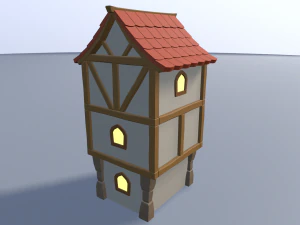 cartoon village 3D Model