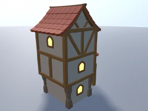 cartoon village 3D Model