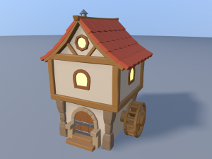 cartoon village 3D मॉडल