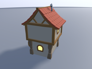 cartoon village 3D मॉडल