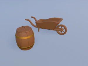 cartoon village 3D Model