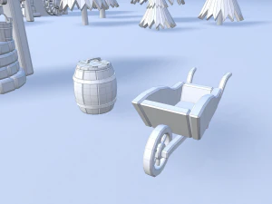 cartoon village 3D Model