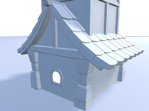 cartoon village 3D मॉडल