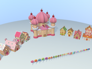 cartoon sweet kingdom 3D Model