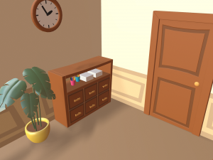 cartoon classroom 3D Model