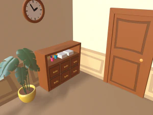 cartoon classroom 3D Model