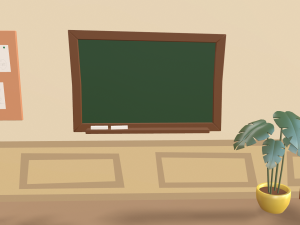 cartoon classroom 3D Model