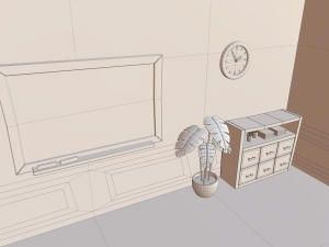 cartoon classroom 3D Model