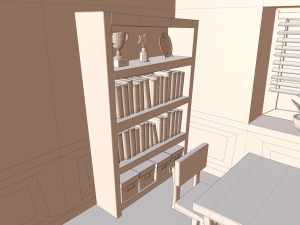 cartoon classroom 3D Model
