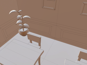 cartoon classroom 3D Model