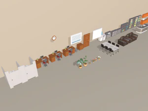 bureau de dessin anim&eacute; Modèle 3D