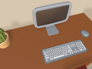 만화 사무실 3D 모델