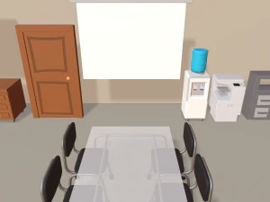 만화 사무실 3D 모델