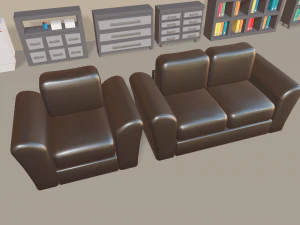 만화 사무실 3D 모델