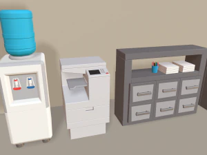 만화 사무실 3D 모델