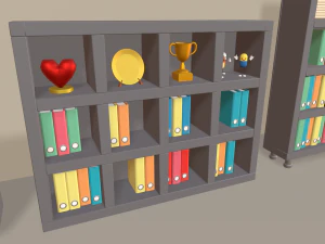 만화 사무실 3D 모델