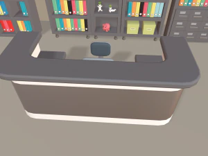 만화 사무실 3D 모델