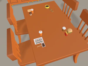 만화 사무실 3D 모델