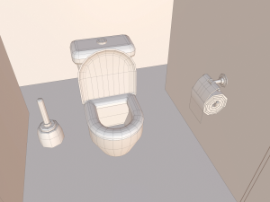 cartoon office Model 3D