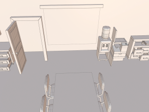 cartoon office Model 3D