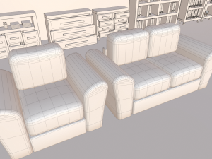 cartoon office Model 3D
