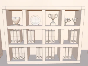만화 사무실 3D 모델