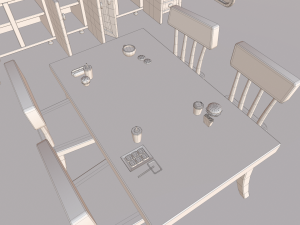 cartoon office Model 3D