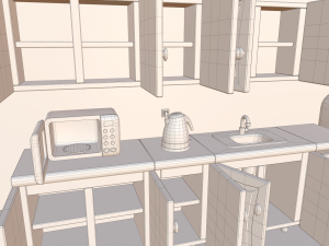 cartoon office Model 3D