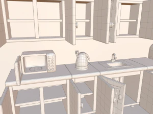 만화 사무실 3D 모델