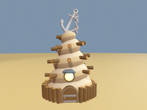 cartoon sea village Modelo 3D