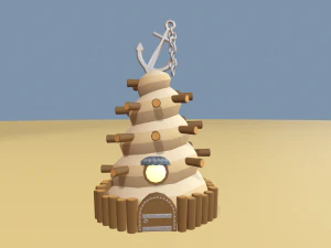 cartoon sea village 3D Model