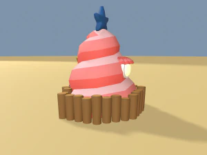 cartoon sea village 3D Model