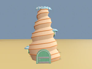 cartoon sea village 3D Model