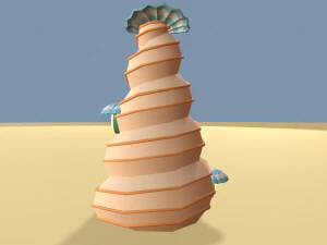 cartoon sea village 3D Model