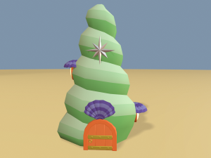 cartoon sea village Modelo 3D