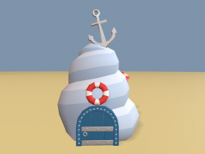 cartoon sea village Modelo 3D