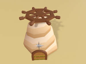 cartoon sea village Modelo 3D