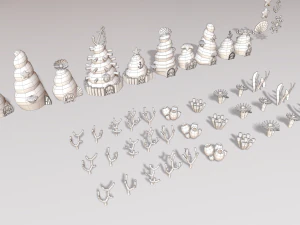 cartoon sea village 3D Model