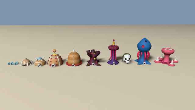 cartoon alien worlds insect race Modèle 3D .c4d .max .obj .3ds .fbx .stl .blend 