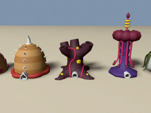 cartoon alien worlds insect race 3D Model