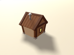 cartoon houses four elements Modelo 3D