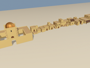 cartoon arabian town 3D Model