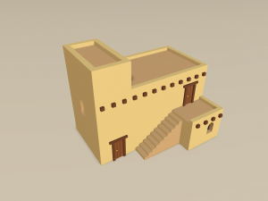 cartoon arabian town 3Dモデル