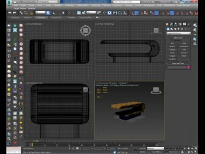 square wet treatment table 3D Model