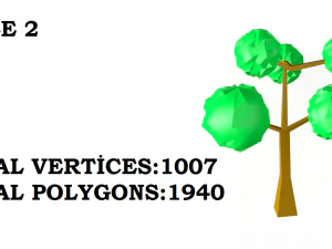 tree and mount 3D Model