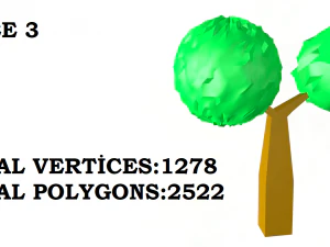 tree and mount 3D Model