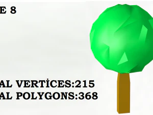 tree and mount 3D Model