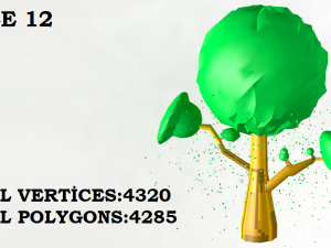 tree and mount 3D 模型