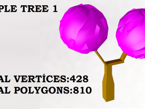 tree and mount 3D 模型